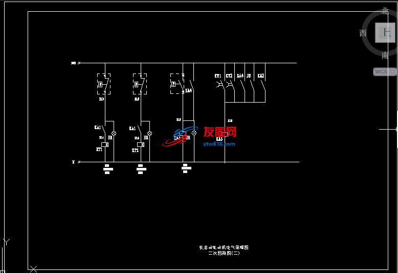 软启动电动机电气原理图二次回路图(二)
