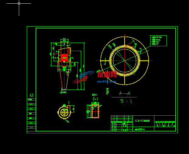 XLD-9.5旋风除尘器设计图