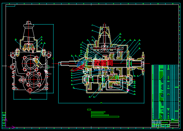 CA10B汽车变速箱CAD图