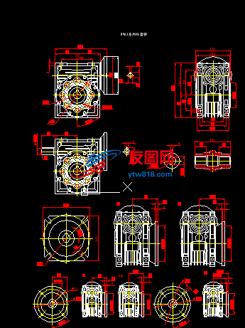 RV63系列蜗轮蜗杆减速机外形图