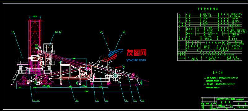 台州电厂DQ8001200.30斗轮堆取料机总图1