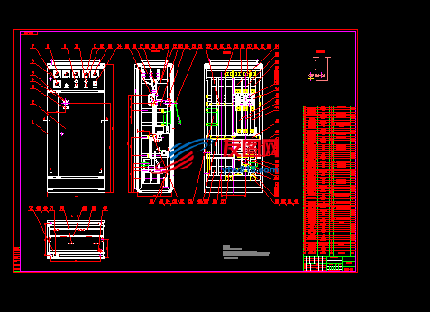 GGD型交流低压配电柜总装配图