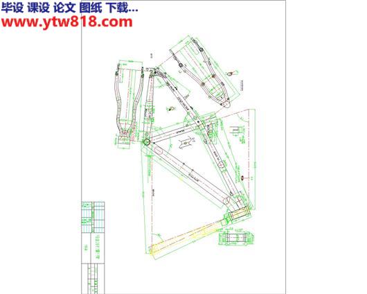 自行车车架及前叉部件图（dwg格式4张图）