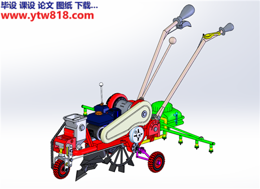 农机-带喷雾装置的犁地机三维模型